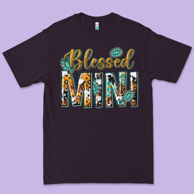 Premium Tee blessed mini with leopard and aztec
