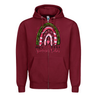 Burgundy summer vibes Zipper Hoodie - MaliasSmallBusiness