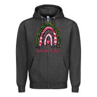 Charcoal Heather summer vibes Zipper Hoodie - MaliasSmallBusiness