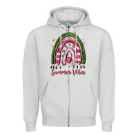 Dove Grey summer vibes Zipper Hoodie - MaliasSmallBusiness