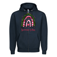 Navy summer vibes Zipper Hoodie - MaliasSmallBusiness