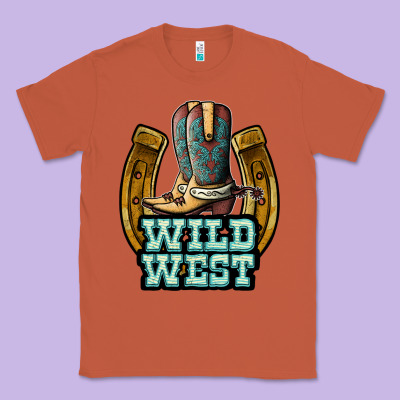 Wild West Classic Tee Designed By Jahusdesignshop