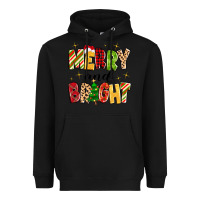Black merry and bright Heavyweight Hoodie - MaliasSmallBusiness