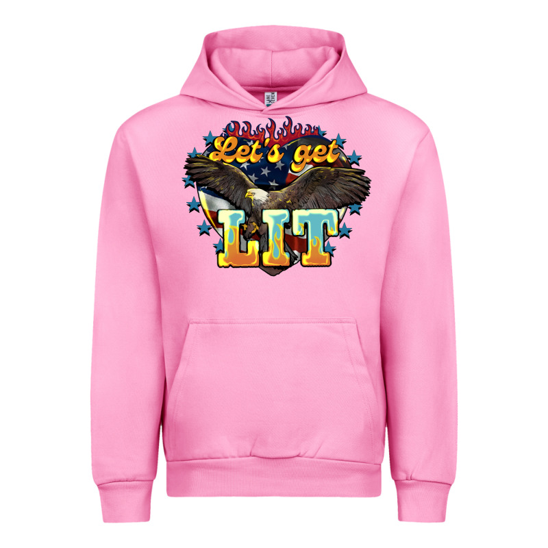 Let's Get Lit America Eagle 4th Of July Urban Hoodie by HowdyJamesFarm | Teevron