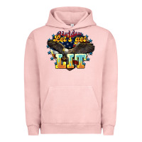 Pigment Salmon Let's get lit America Eagle 4th of july Urban Hoodie - HowdyJamesFarm