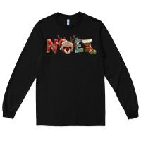 Black noel with sock and reindeer Long Sleeve Tee - AdoDesignShop