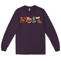 Plum noel with sock and reindeer Long Sleeve Tee - AdoDesignShop