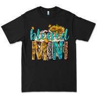 Black blessed mini with sunflowers Premium Tee - texasbilliewilder