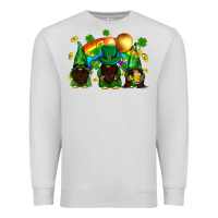 Dove Grey St. Patrick's afro gnomies with rainbow Premium Sweatshirt - BundleAndBundleShop