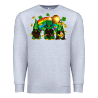 Heather Grey St. Patrick's afro gnomies with rainbow Premium Sweatshirt - BundleAndBundleShop