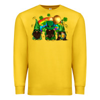 Lemon St. Patrick's afro gnomies with rainbow Premium Sweatshirt - BundleAndBundleShop
