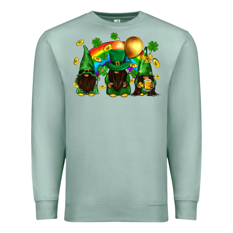 St. Patrick's Afro Gnomies With Rainbow Premium Sweatshirt by BundleAndBundleShop | Teevron