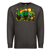 Smoke St. Patrick's afro gnomies with rainbow Premium Sweatshirt - BundleAndBundleShop
