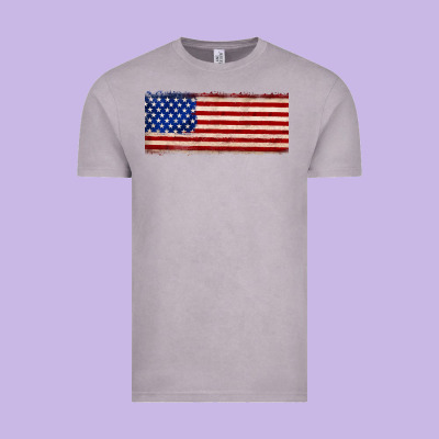 Usa Flag Vintage Tee Designed By Jahusdesignshop