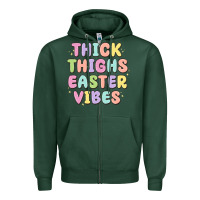 Sports Green thicks thighs easter vibes Zipper Hoodie - MaliasSmallBusiness