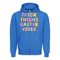 True Royal thicks thighs easter vibes Zipper Hoodie - MaliasSmallBusiness
