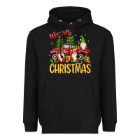 Black merry christmas gnomes truck Heavyweight Hoodie - MaliasSmallBusiness