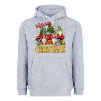 Heather Grey merry christmas gnomes truck Heavyweight Hoodie - MaliasSmallBusiness
