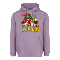 Lavender merry christmas gnomes truck Heavyweight Hoodie - MaliasSmallBusiness