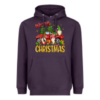Plum merry christmas gnomes truck Heavyweight Hoodie - MaliasSmallBusiness