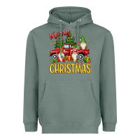 Sage merry christmas gnomes truck Heavyweight Hoodie - MaliasSmallBusiness