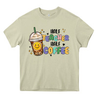 Mossy half teacher half coffee Heavy Core Tee - MaliasSmallBusiness