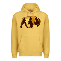 Antique Gold Bison Silhouette Cowboy Premium Hoodie - Bettercallsaul