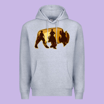 Bison Silhouette Cowboy Premium Hoodie Designed By Bettercallsaul