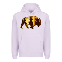 Lilac Bison Silhouette Cowboy Premium Hoodie - Bettercallsaul
