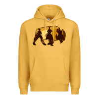 Mustard Bison Silhouette Cowboy Premium Hoodie - Bettercallsaul