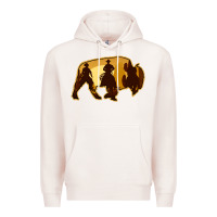 Pale Pink Bison Silhouette Cowboy Premium Hoodie - Bettercallsaul