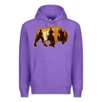 Purple Bison Silhouette Cowboy Premium Hoodie - Bettercallsaul