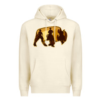 Sandshell Bison Silhouette Cowboy Premium Hoodie - Bettercallsaul