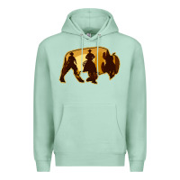 Seafoam Bison Silhouette Cowboy Premium Hoodie - Bettercallsaul