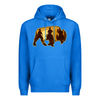 True Royal Bison Silhouette Cowboy Premium Hoodie - Bettercallsaul