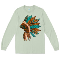 Matcha native american indian headdress Long Sleeve Tee - Artiststas