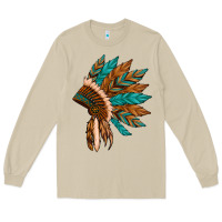 Mushroom native american indian headdress Long Sleeve Tee - Artiststas