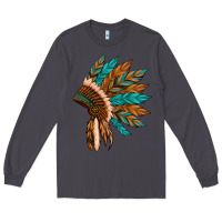 Smoke native american indian headdress Long Sleeve Tee - Artiststas