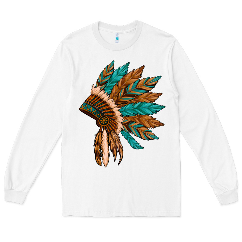 Native American Indian Headdress Long Sleeve Tee by Artiststas | Teevron
