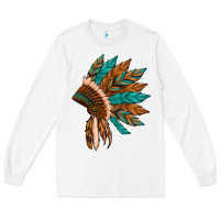 White native american indian headdress Long Sleeve Tee - Artiststas