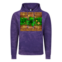 Cloud Purple St. Patrick's Day shamrock leopard Vintage Hoodie - Neo Western
