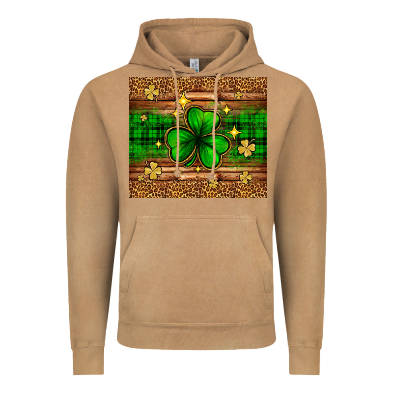 St. Patrick's Day Shamrock Leopard Vintage Hoodie by Neo Western | Teevron