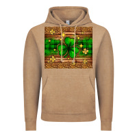 Vintage Coffee St. Patrick's Day shamrock leopard Vintage Hoodie - Neo Western