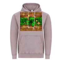 Vintage Zinc St. Patrick's Day shamrock leopard Vintage Hoodie - Neo Western