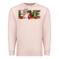 Pale Pink Love And Santa With Gift Boxes Premium Sweatshirt - BundleAndBundleShop