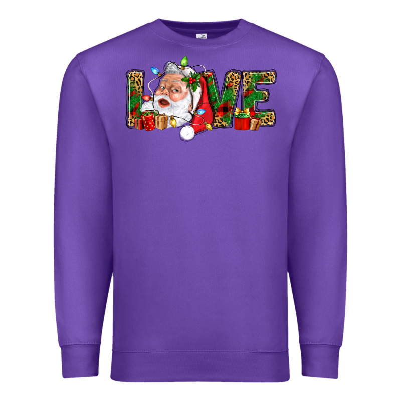 Love And Santa With Gift Boxes Premium Sweatshirt by BundleAndBundleShop | Teevron