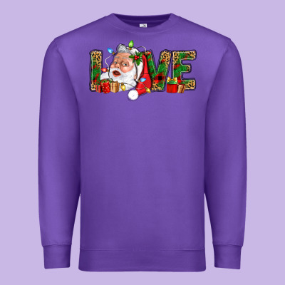 Love And Santa With Gift Boxes Premium Sweatshirt Designed By Bundleandbundleshop