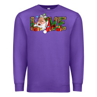Purple Love And Santa With Gift Boxes Premium Sweatshirt - BundleAndBundleShop