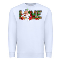 White Love And Santa With Gift Boxes Premium Sweatshirt - BundleAndBundleShop