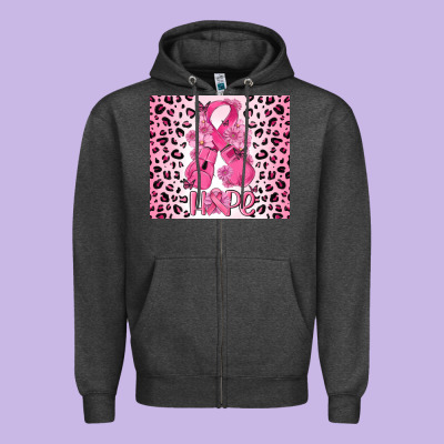 Breast Cancer With Boxing Gloves Zipper Hoodie Designed By Maliassmallbusiness